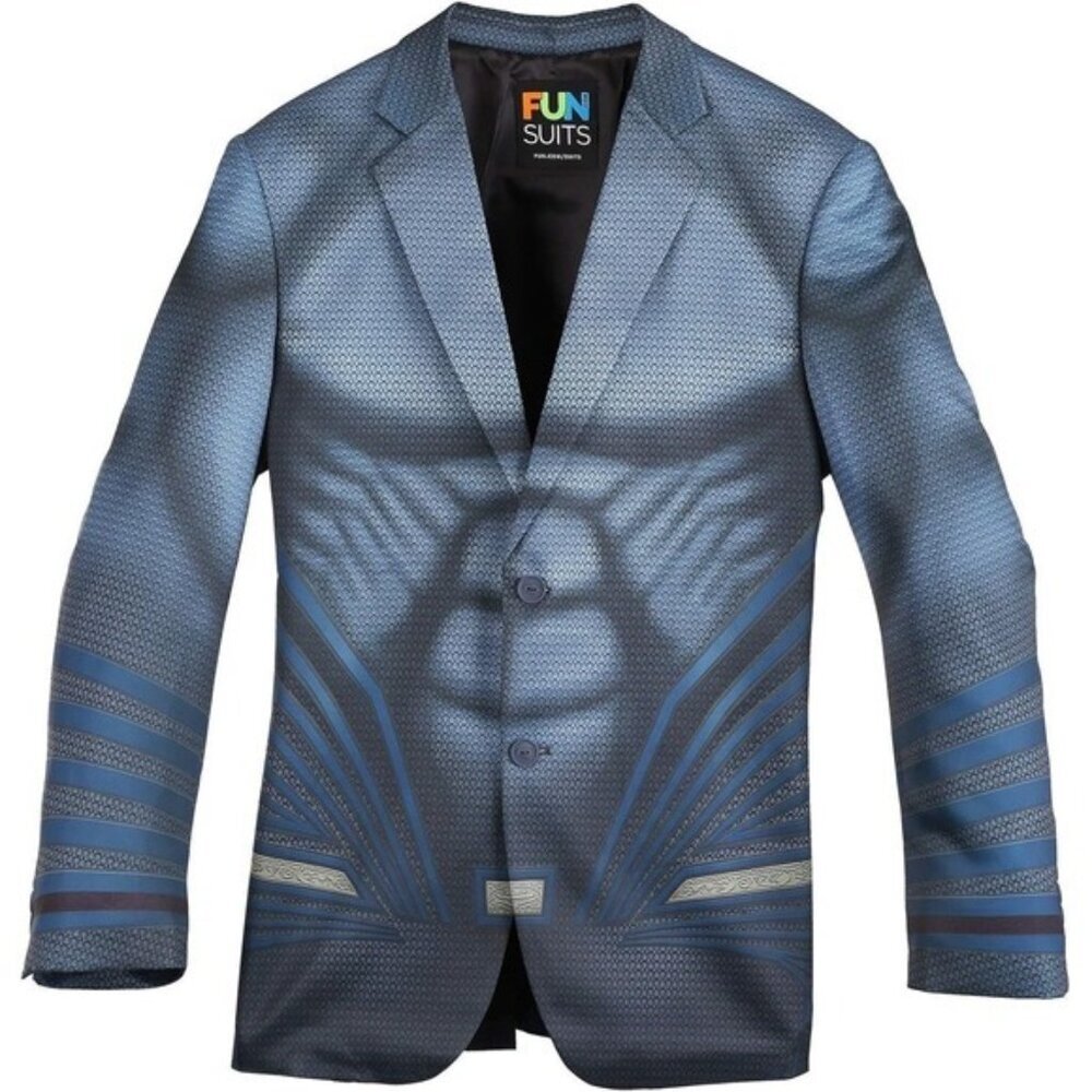 SUPERMAN Suit Jacket Blazer Alter Ego Fun Suits Size‎ 38 Blue Men's